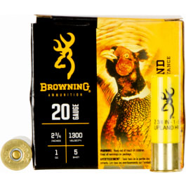 Browning Browning Ammo B193512025 BXD Upland 20GA 2.75" 1oz #5 Shot - 25SH Box
