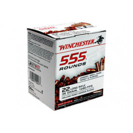 Winchester <em>Ammo</em> 22LR555HP USA 22 LR 36 gr Copper Plated Hollow Point (CPHP) (Bulk) - 555rd Case