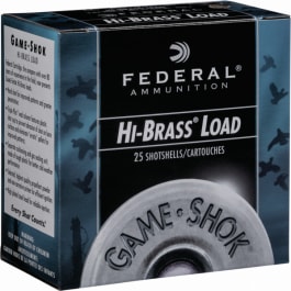 Federal Federal Game-Shok Hi-Brass 12 Gauge 2.75" 1 1/4 oz #4 Shot 25/Box