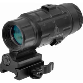 UTG SCP-MF3WEQS Magnifier  Black Anodized Hardcoat 1x/<em>3x</em> 25mm 44mm Tube Features Flip To Side Mount
