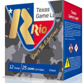 RIO Ammunition TGHV3675TX Top Game <em>Texas</em> Game Load High Velocity 12GA 2.75" 1-1/4oz #7.5 Shot - 25sh Box
