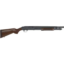 Mossberg 52151 590 Retro Grade Persuader 12GA. Shotgun, 3", 6 +1 Capacity, 18.5 Bead Sight, Heat Shield, Matte Blue, Walnut Furniture