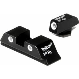 <em>Trijicon</em> 600210 Bright & Tough Night Sights For Glock 17/19/20/21/22/23 Tritium Green w/White Outline Black