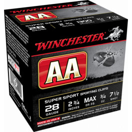 Winchester Winchester Ammo AASC287VP AA Sporting Clay 28 Gauge 2.75" 3/4 oz 7.5 Shot (Value Pack) - 100sh Box
