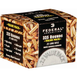 Federal 725 Champion 22 LR 36 gr Copper Plated Hollow Point (CPHP) 3 (Value Pack) - 325rd Box