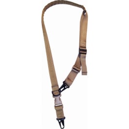 Tacshield T6030CY Warrior 2-<em>in</em>-<em>1</em> Sling made of Coyote Webbing with HK Snap Hook & Padded Fast Adjust Design for Rifle/Shotgun