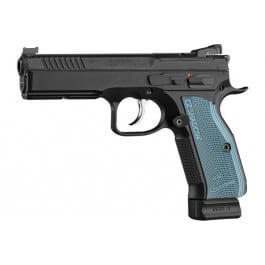 <em>CZ</em> USA <em>Shadow</em> <em>2</em> OR 9mm 4.89" Barrel 19rd Semi-Auto Pistol, Blue Grips - Optics Ready