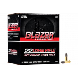 CCI CCI 10022 Blazer .22 LR 38gr Lead Round Nose Ammunition - 525rd Box