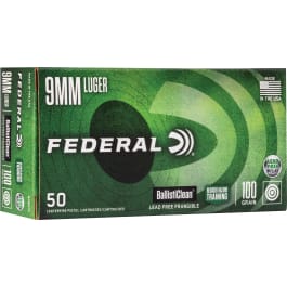 Federal Federal BC9NT3 BallistiClean Lead-Free 9mm Luger 100 gr Lead Free Frangible - 50rd Box