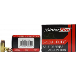 SinterFire Inc SF40125SD Special Duty (SD) 40 S&W 125 gr Lead Free Frangible Hollow Point - 20rd Box