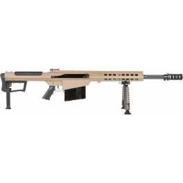 Barrett 18066 M107A1 50 BMG 20" Barrel, 10+1, FDE Cerakote, Fixed Stock with Sorbothane Recoil <em>Pad</em>, Black Polymer Grip - Mfg Discount Applied