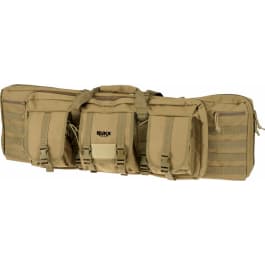 Rukx Gear ATICT36DGT Tactical Double Gun 36" <em>Water</em> Resistant Tan 600D Polyester with Non-Rust Zippers Holds up to 2 Rifles