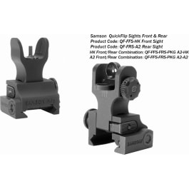 Samson FFS-FRS-PKG Manual Folding A2 Front/Rear AR-15 Aluminum Black