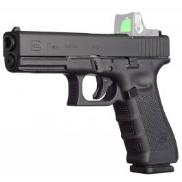 Glock 17 Gen 4 9mm - 4.49" Barrel,  Modular Optic System, Accessory Rail - 17rd Magazine - GUG1750203MOS