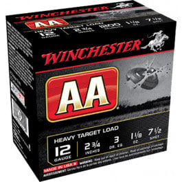Winchester Winchester Ammo AAM127 AA Target Loads 12GA 2.75" 1-1/8oz #7.5 Shot - 250SH Case