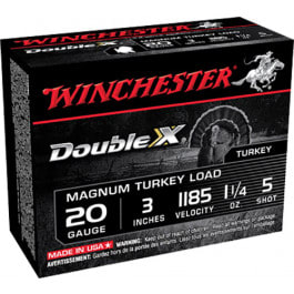 Winchester Ammo X203XCT5 Double X Turkey 20GA 3" 1-1/4oz #5 Shot - 10sh Box