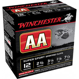 Winchester Ammo AASC127 AA Target Loads 12GA 2.75" 1-1/8oz #7.5 Shot - 250sh Case