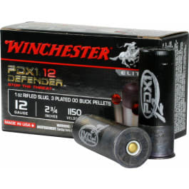Winchester Ammo S12PDX1 Elite PDX1 Defender 12GA 2.75" 1oz 00 Buck/Rifle Slug Shot - 10sh Box