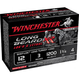 Winchester Winchester Ammo STLB1234 Long Beard XR Shot-Lok Turkey 12GA 3" 1-3/4oz #4 Shot - 10sh Box