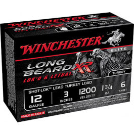 Winchester Winchester Ammo STLB1236 Long Beard XR Shot-Lok Turkey 12GA 3" 1-3/4oz #6 Shot - 10sh Box
