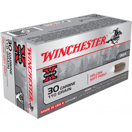 Winchester Ammo X30M1 Super-X 30 Carbine 110 GR Hollow Soft Point - 50rd Box