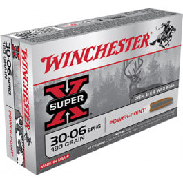 Winchester Ammo X30064 Super-X 30-06 180 GR Power-Point - 20rd Box