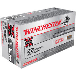 Winchester Winchester Ammo X22H1 Super-X 22 Hornet 45 GR Soft Point - 50rd Box
