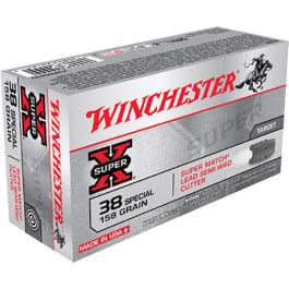 Winchester Winchester Ammo X38WCPSV Super-X 38 Special 158 GR Lead Semi-Wadcutter - 50rd Box