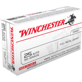 Winchester Ammo Q4203 Best Value 25 ACP 50 GR Full Metal Jacket - 50rd Box