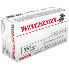 Winchester Ammo Q4204 Best Value 357 Magnum 110 GR Jacketed Hollow Point - 50rd Box