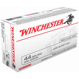 Winchester Winchester Ammo Q4240 Best Value 44 Remington Magnum 240 GR Jacketed Soft Point - 50rd Box