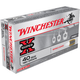 Winchester Winchester Ammo WC402 WinClean 40 Smith & Wesson 180 GR Brass Enclosed Base - 50rd Box