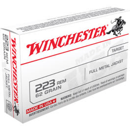 Winchester Ammo USA223R3 Best Value .223/5.56 NATO 62 GR Full Metal Jacket - 20rd Box