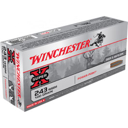 Winchester Winchester Ammo X243WSS Super-X 243 Winchester Super Short Magnum 100 GR Power-Point - 20rd Box