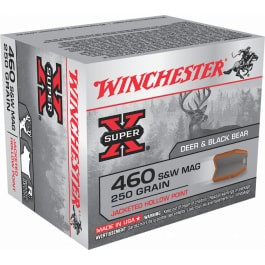 Winchester Winchester Ammo X460SW Super-X 460 Smith & Wesson Magnum 250 GR Jacketed Hollow Point - 20rd Box
