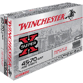 Winchester Ammo X4570CB Super-X 45-70 Government 405 GR Lead Flat Nose - 20rd Box
