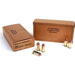 Winchester Winchester Ammo Brown Box Military Service Grade .45 ACP 230 GR Full Metal Jacket - 50rd Box