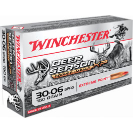 Winchester Winchester Ammo X3006CLF Deer Season XP 30-06 150 GR Extreme Point Lead Free - 20rd Box