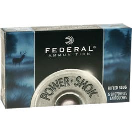 Federal Power-Shok 410 Gauge 2.5" 1/4 oz 109 gr Rifled Hollow Point Slug 5 Rounds Lead Case