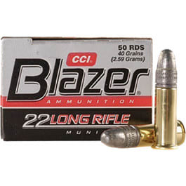 CCI 0021 Blazer 22LR Lead Round Nose 40 GR 50 Per Box - 50rd Box
