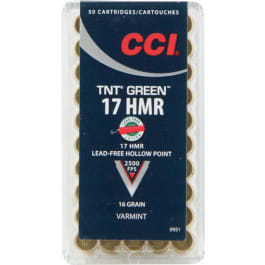 CCI CCI 951 Varmint 17 Hornady Magnum Rimfire (HMR) 16 GR TNT Hollow Point - 50rd Box