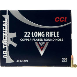 CCI CCI 956 Target & Plinking AR Tactical 22 LR 40 gr Copper-Plated Round Nose 1200fps - 300rd Box