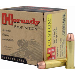 Hornady 90562 <em>357</em> <em>Remington</em> <em>Magnum</em> (Mag) Hornady XTP <em>Jacketed Hollow Point</em> 158 <em>GR</em> - 25rd Box