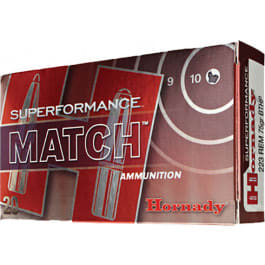 Hornady Hornady 81264 Superformance Match .223/5.56 NATO 75 GR Hollow Point Match Boat Tail - 20rd Box