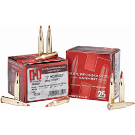 Hornady Hornady 83005 Superformance Varmint 17 Hornet 20 GR V-Max - 25rd Box