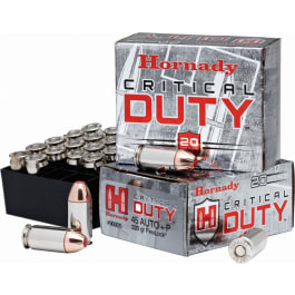 Hornady 90926 Critical Duty 45 ACP +P 220 GR FlexLock - 20rd Box