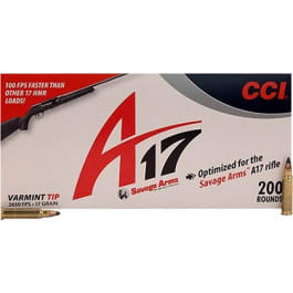 CCI CCI 949CC A17 17 Hornady Magnum Rimfire (HMR) 17 GR Varmint Tipped - 200rd Box
