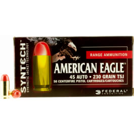 Federal AE45SJ1 American Eagle Syntech 45 ACP 230 GR Total Synthetic Jacket (TSJ) - 50rd Box