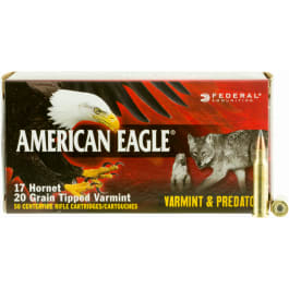 Federal AE17H20TVP <em>American</em> <em>Eagle</em> 17 Hornet 20 <em>GR</em> Varmint - 50rd Box