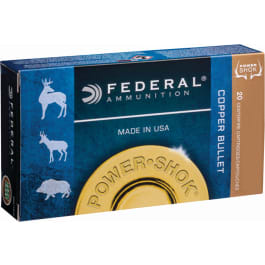 Federal Federal 300WSM180LFA Power-Shok 300 Winchester Short Magnum (WSM) 180 GR Copper Hollow Point - 20rd Box